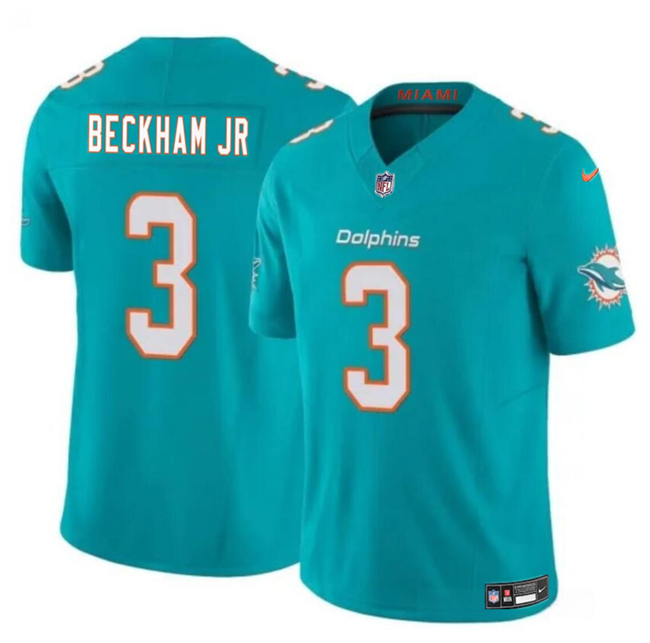 Youth Miami Dolphins #3 Odell Beckham Jr Aqua 2023 F.U.S.E Vapor Limited Stitched Football Jersey